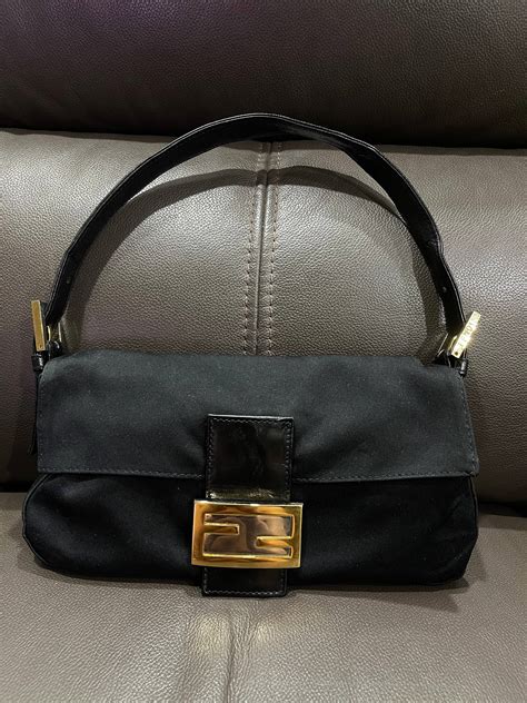 fendi black mama baguette|baguette fendi vintage.